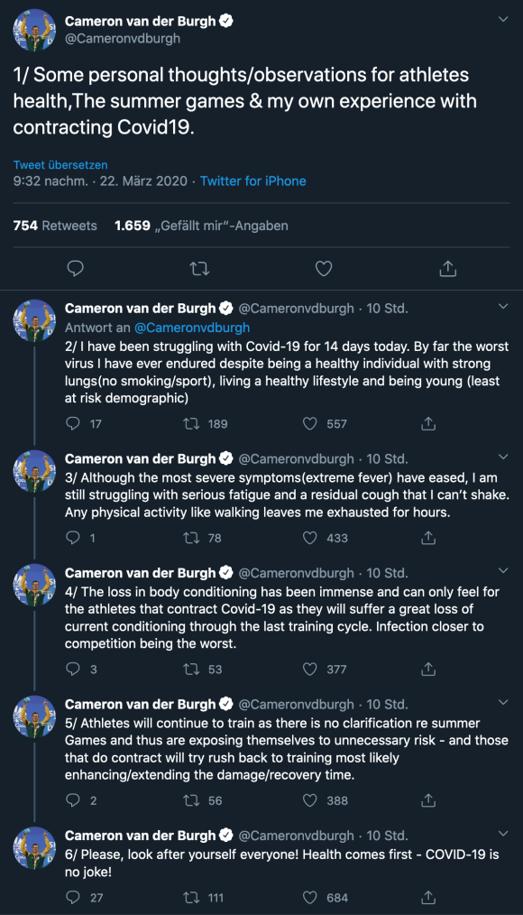 Cameron van der Burgh auf Twitter